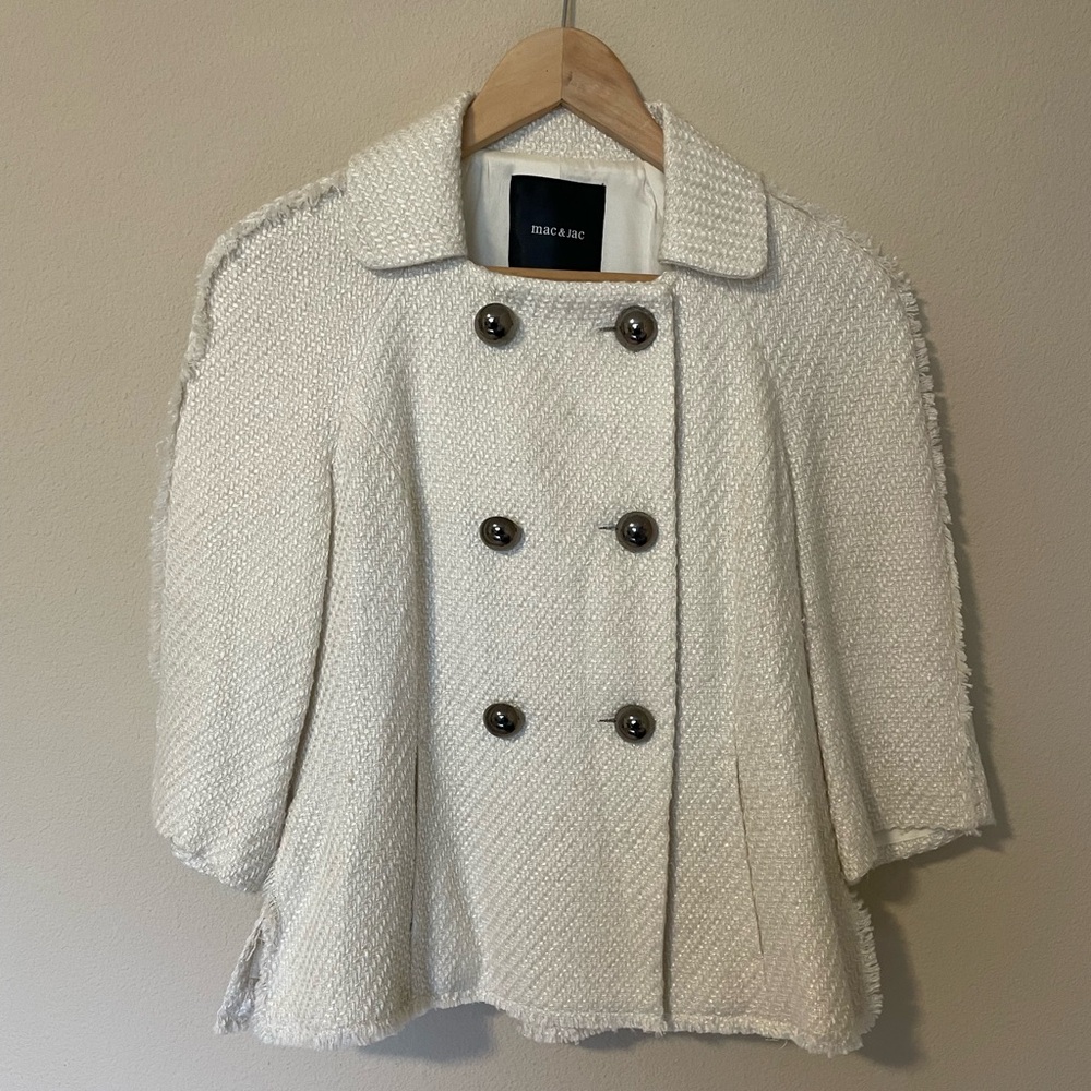 Mac & Jac Cream Textured Coat